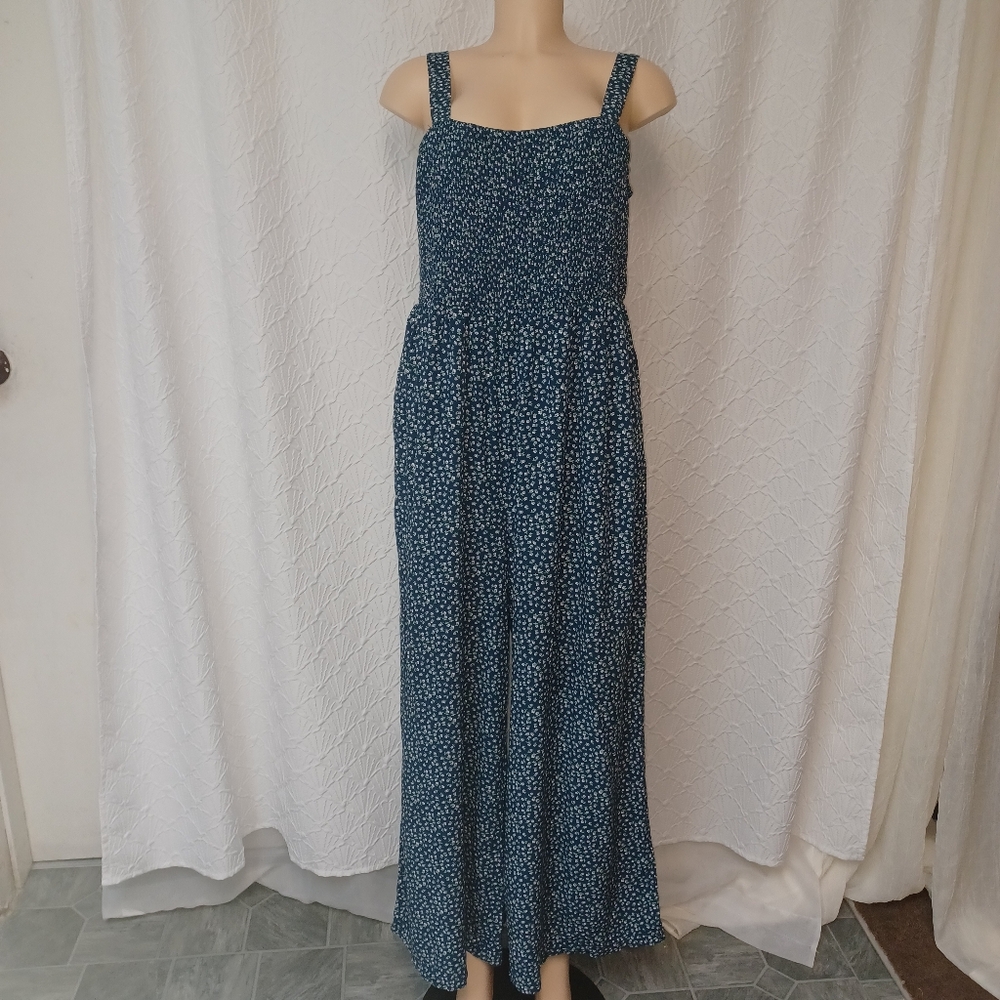 DAKOTOO women 2XL Blue Floral Women's Jumpsuit - Picture 4 of 16